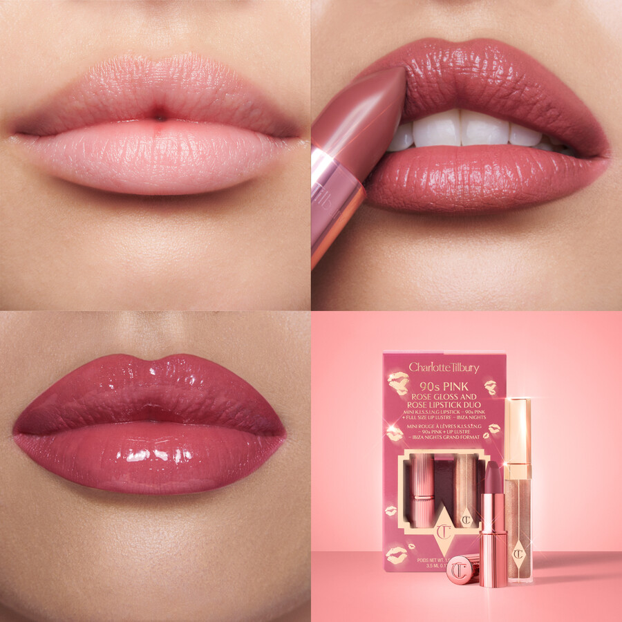 glanz- und lippenstift-duo